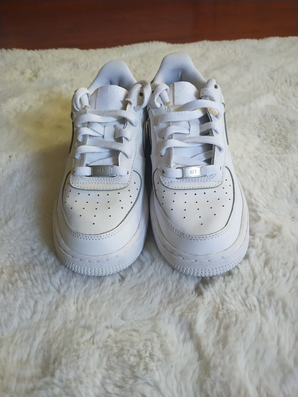 Nike Kids All-White Low-Top Sneakers